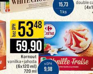 Kornout e vanilka+jahoda 6x120 ml 720 ml 