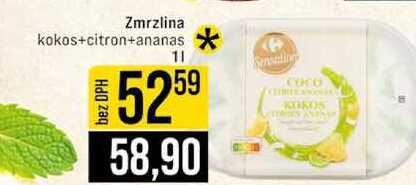 Zmrzlina kokos+citron+ananas 1l