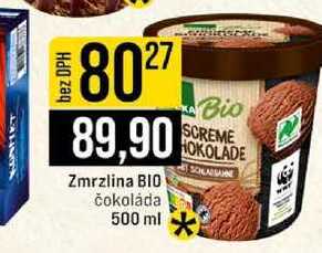 Zmrzlina BIO čokoláda 500 ml