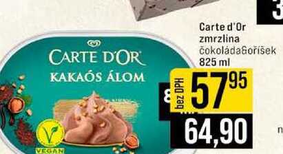 Carte d'Or zmrzlina čokoláda oříšek 825 ml