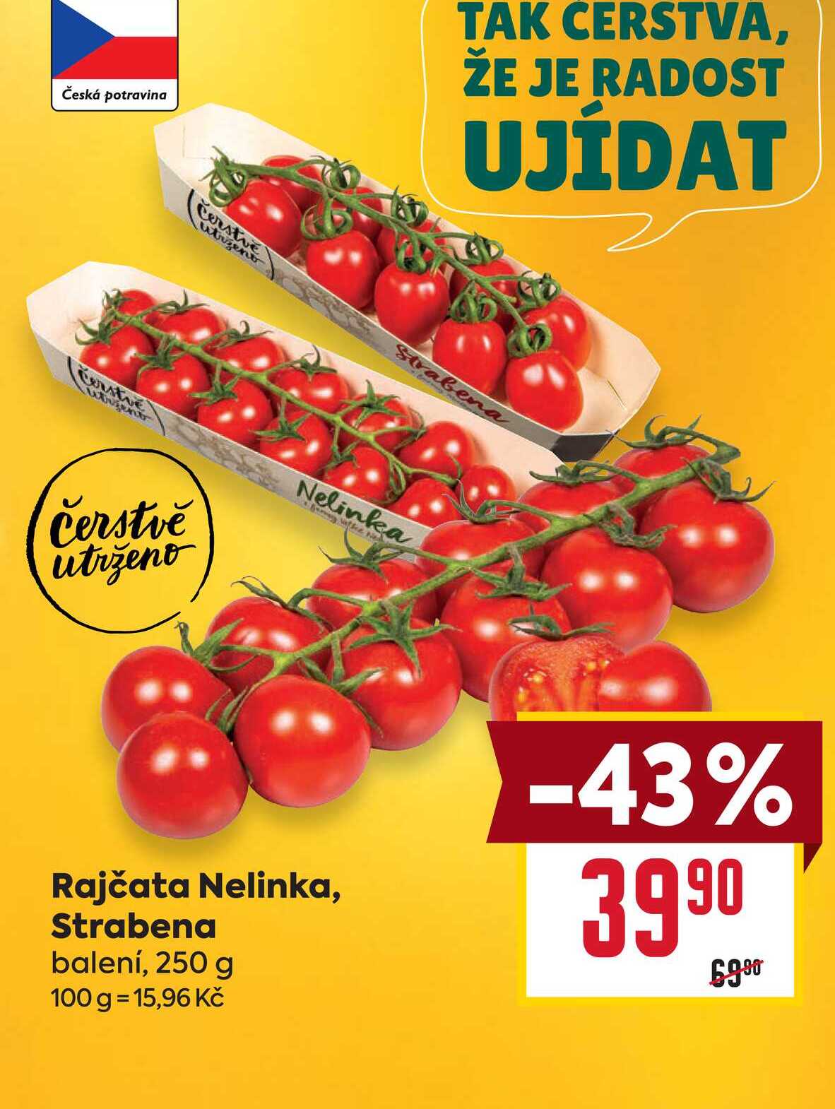 Rajčata Nelinka, Strabena balení, 250 g