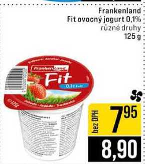 Frankenland Fit ovocný jogurt 0,1% různé druhy 125 g 