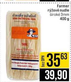 Farmer rýžové nudle široké 3mm 400 g