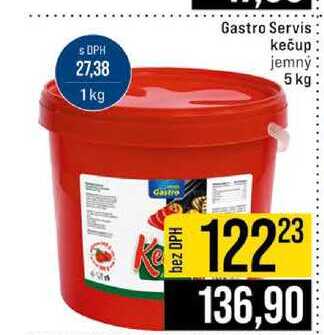 Gastro Servis kečup jemný 5 kg