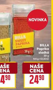 BILLA Paprika sladká 39g