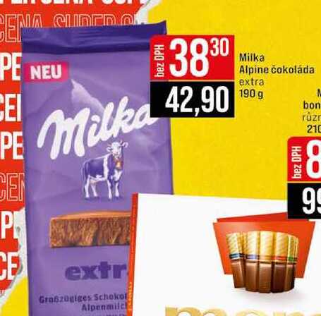 Milka Alpine čokoláda extra 190 g