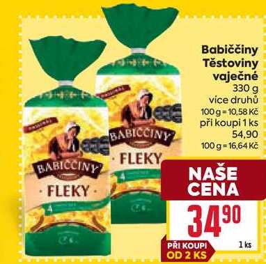 Babiččiny Těstoviny vaječné 330 g