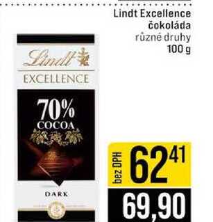 Lindt Excellence čokoláda různé druhy 100 g 