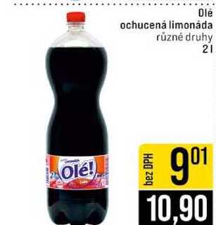 Olé ochucená limonáda různé druhy 2l