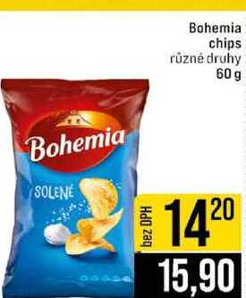 Bohemia chips různé druhy 60 g
