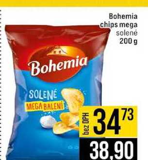 Bohemia chips mega solené 200 g