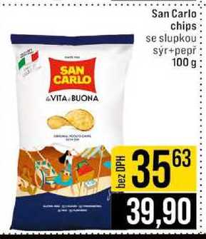 San Carlo chips se slupkou sýr+pepř 100 g