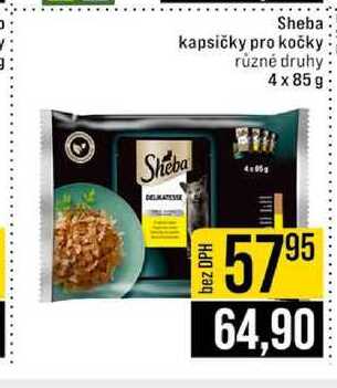 Sheba kapsičky pro kočky různé druhy 4 x 85 g