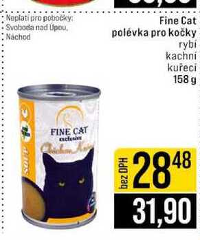 Fine Cat polévka pro kočky rybi kachni kuřecí 158 g