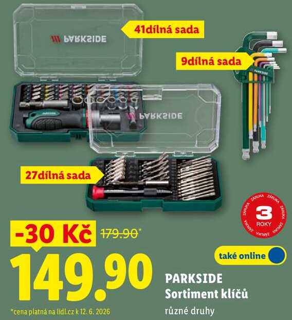 PARKSIDE Sortiment klíčů, různé druhy