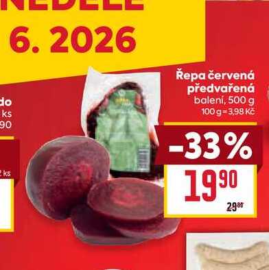 Řepa červená předvařená balení, 500 g