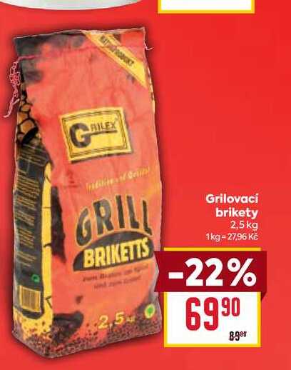 Grilovací brikety 2,5 kg