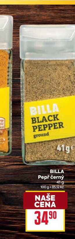 BILLA Pepř černý 41 g