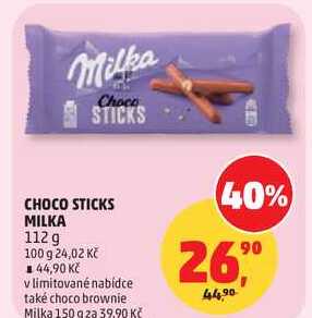 CHOCO STICKS MILKA, 112 g