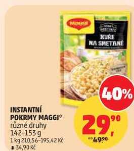 INSTANTNÍ POKRMY MAGGI různé druhy, 142-153 g