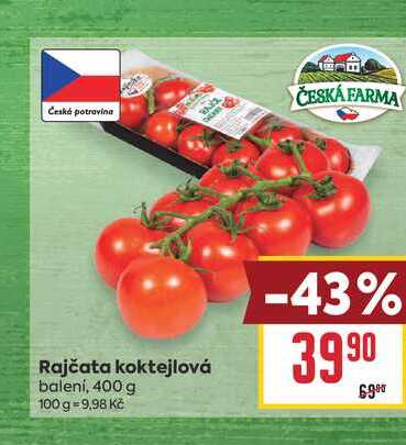 Rajčata koktejlová balení, 400 g