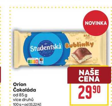 Orion Čokoláda od 85 g