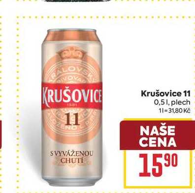 Krušovice 11 0,51, plech