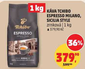 KÁVA TCHIBO ESPRESSO MILANO, SICILIA STYLE zrnková, 1 kg