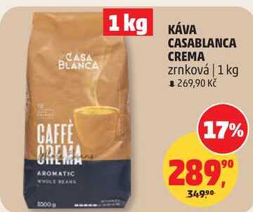 KÁVA CASABLANCA CREMA zrnková, 1 kg