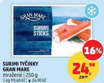 SURIMI TYČINKY GRAN MARE mražené, 250 g