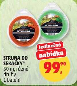 STRUNA DO SEKAČKY 50 m, různé druhy, 1 balení 