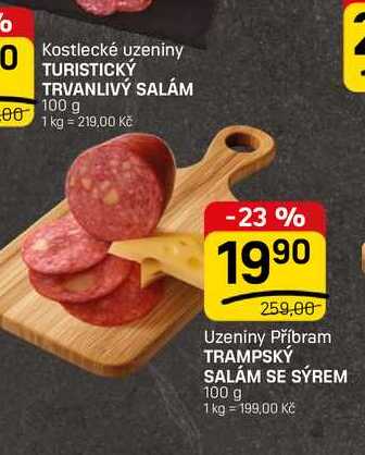 TRAMPSKÝ SALÁM SE SÝREM 100 g