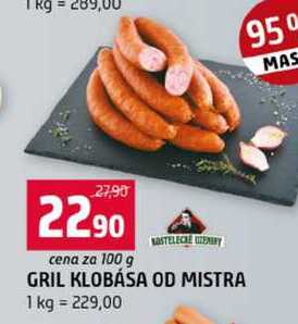 GRIL KLOBÁSA OD MISTRA 100g