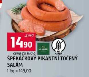 ŠPEKÁČKOVÝ PIKANTNÍ TOČENÝ SALÁM 100g