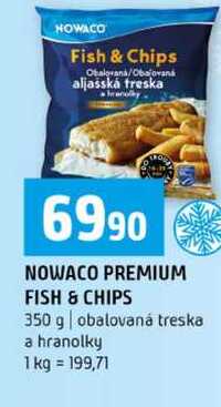 NOWACO PREMIUM FISH & CHIPS 350 g obalovaná treska a hranolky