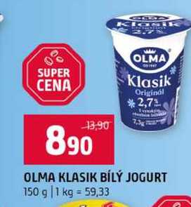 OLMA KLASIK BÍLÝ JOGURT 150 g