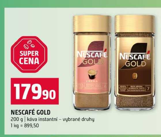 NESCAFÉ GOLD 200 g káva instantní vybrané druhy 