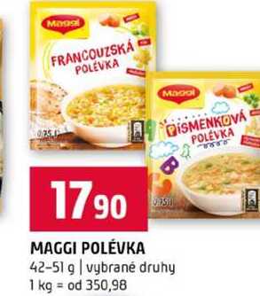 MAGGI POLÉVKA 42-51 g vybrané druhy