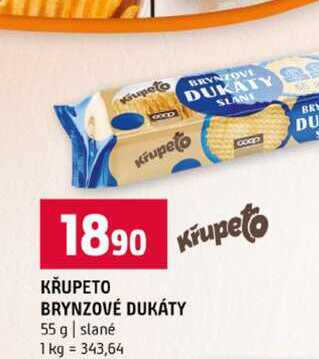 KŘUPETO BRYNZOVÉ DUKÁTY 55 g slané