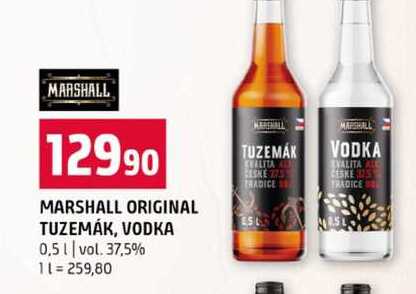 MARSHALL ORIGINAL TUZEMÁK, VODKA 0,5l vol. 37,5%