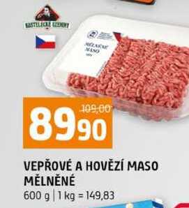 VEPŘOVÉ A HOVĚZÍ MASO MĚLNĚNÉ 600 g