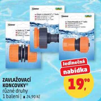 ZAVLAŽOVACÍ KONCOVKY různé druhy, 1 balení  