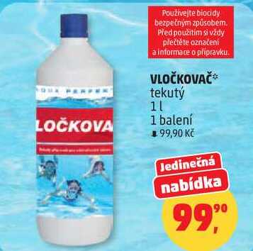 VLOČKOVAČ tekutý, 1 l, 1 balení