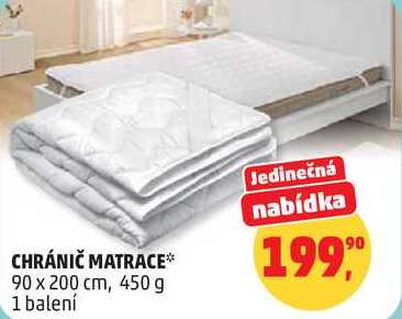CHRÁNIČ MATRACE 90 x 200 cm, 450 g, 1 balení 