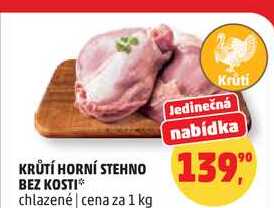 KRŮTÍ HORNÍ STEHNO BEZ KOSTI chlazené, 1 kg