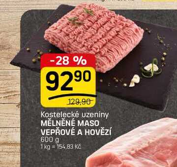 MĚLNĚNÉ MASO VEPŘOVÉ A HOVĚZÍ 600 g 