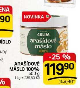 ARAŠÍDOVÉ MÁSLO 100% 500 g 