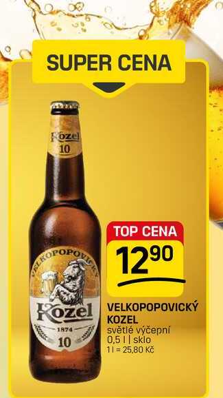VELKOPOPOVICKÝ KOZEL světlé výčepní 0,5l 