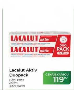 Lacalut Aktiv Duopack zubní pasta 2x75ml