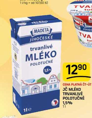 JČ MLÉKO TRVANLIVÉ POLOTUČNÉ 1,5% 11